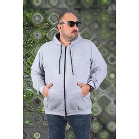Moc Grande 11701 Gri Melanj 3 İp Kapüşonlu Erkek Sweatshirt