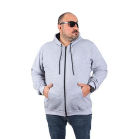 Moc Grande 11701 Gri Melanj 3 İp Kapüşonlu Erkek Sweatshirt