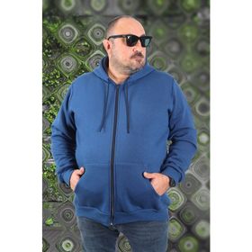 Moc Grande 11701 Indigo 3 İp Kapüşonlu Erkek Sweatshirt
