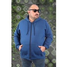 Moc Grande 11701 Indigo 3 İp Kapüşonlu Erkek Sweatshirt