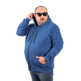 Moc Grande 11701 Indigo 3 İp Kapüşonlu Erkek Sweatshirt