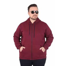 Moc Grande 11701 Mürdüm 3 İp Kapüşonlu Erkek Sweatshirt