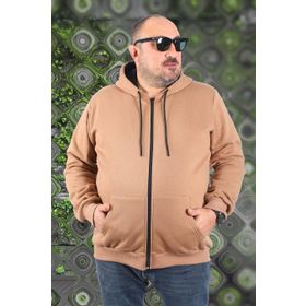 Moc Grande 11701 Sütlü Kahve 3 İp Kapüşonlu Erkek Sweatshirt