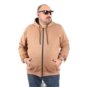 Moc Grande 11701 Sütlü Kahve 3 İp Kapüşonlu Erkek Sweatshirt