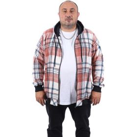 Moc Grande 22201 Kiremit Büyük Beden Fermuarlı Cep Oduncu Erkek Sweatshirt
