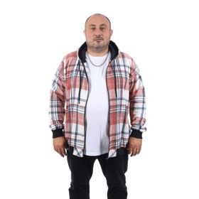 Moc Grande 22201 Kiremit Büyük Beden Fermuarlı Cep Oduncu Erkek Sweatshirt