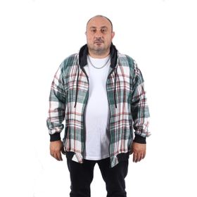 Moc Grande 22201 Nefti Büyük Beden Fermuarlı Cep Oduncu Erkek Sweatshirt