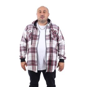 Moc Grande 22202 Bordo Büyük Beden Çift Cep Oduncu Erkek Sweatshirt