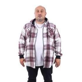 Moc Grande 22202 Bordo Büyük Beden Çift Cep Oduncu Erkek Sweatshirt