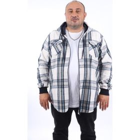 Moc Grande 22202 Indigo Büyük Beden Çift Cep Oduncu Erkek Sweatshirt