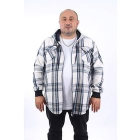 Moc Grande 22202 Indigo Büyük Beden Çift Cep Oduncu Erkek Sweatshirt