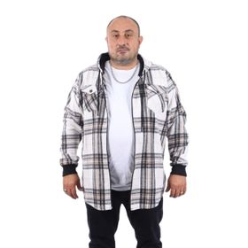 Moc Grande 22202 Kahverengi Büyük Beden Çift Cep Oduncu Erkek Sweatshirt