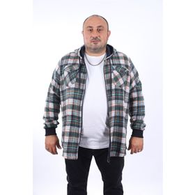 Moc Grande 22203 Bordo Büyük Beden Kapüşonlu Çift Cep Oduncu Erkek Sweatshirt