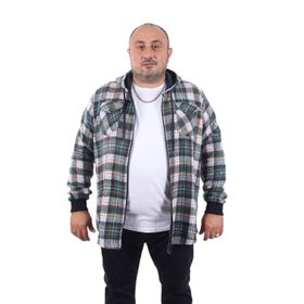 Moc Grande 22203 Nefti Büyük Beden Kapüşonlu Çift Cep Oduncu Erkek Sweatshirt