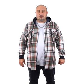 Moc Grande 22204 Haki Büyük Beden Çift Cep Kapüşonlu Erkek Sweatshirt