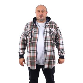 Moc Grande 22204 Haki Büyük Beden Çift Cep Kapüşonlu Erkek Sweatshirt