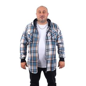 Moc Grande 22204 Petrol Büyük Beden Çift Cep Kapüşonlu Erkek Sweatshirt