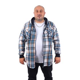 Moc Grande 22204 Petrol Büyük Beden Çift Cep Kapüşonlu Erkek Sweatshirt