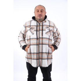 Moc Grande 22205 Kahverengi Büyük Beden Çift Cep Kapüşonlu Erkek Sweatshirt