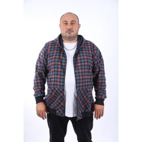 Moc Grande 22208 Indigo Büyük Beden Kanguru Cep Square Erkek Sweatshirt