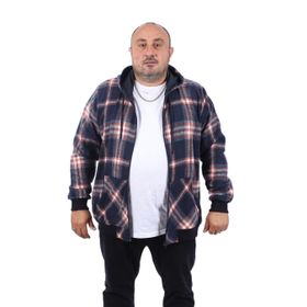 Moc Grande 22208 Indigo Büyük Beden Kanguru Cep Square Erkek Sweatshirt