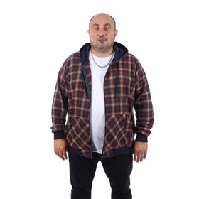 Moc Grande 22208 Mürdüm Büyük Beden Kanguru Cep Square Erkek Sweatshirt