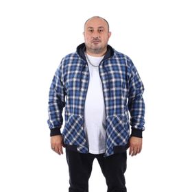 Moc Grande 22208 Saks Büyük Beden Kanguru Cep Square Erkek Sweatshirt