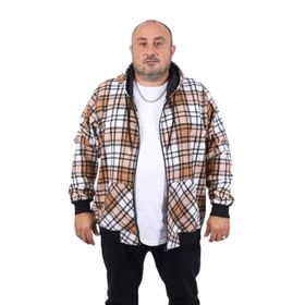 Moc Grande 22209 Kiremit Kangaroo Pocket Stripe Oduncu Gömlek Erkek Sweatshirt