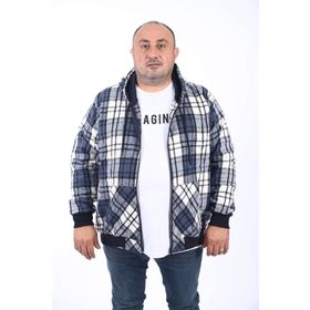 Moc Grande 22209 Siyah Kangaroo Pocket Stripe Oduncu Gömlek Erkek Sweatshirt