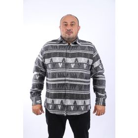 Moc Grande 22211 Siyah MC Rug Print Oduncu Erkek Gömlek