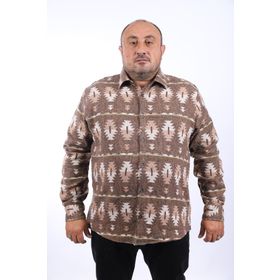 Moc Grande 22212 Kahverengi MC Three Rug Print Oduncu Erkek Gömlek