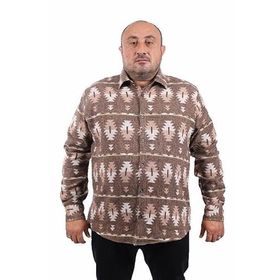 Moc Grande 22212 Kahverengi MC Three Rug Print Oduncu Erkek Gömlek