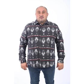 Moc Grande 22212 Siyah MC Three Rug Print Oduncu Erkek Gömlek