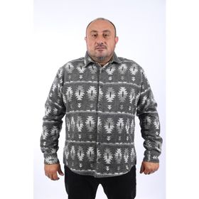 Moc Grande 22212 Yeşil MC Three Rug Print Oduncu Erkek Gömlek