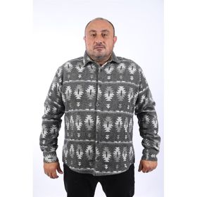 Moc Grande 22212 Yeşil MC Three Rug Print Oduncu Erkek Gömlek