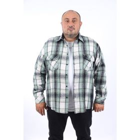 Moc Grande 22216 Yeşil Çift Cep Big Plaid Oduncu Erkek Gömlek