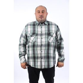 Moc Grande 22216 Yeşil Çift Cep Big Plaid Oduncu Erkek Gömlek