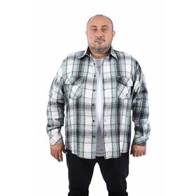 Moc Grande 22216 Yeşil Çift Cep Big Plaid Oduncu Erkek Gömlek