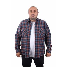 Moc Grande 22217 Petrol Çift Cep Kapaklı Small Plaid Oduncu Erkek Gömlek