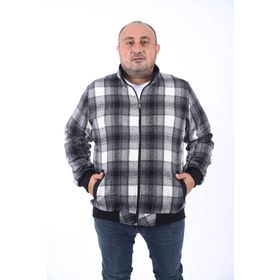 Moc Grande 22219 Antrasit Büyük Beden Dik Yaka Oduncu Erkek Sweatshirt
