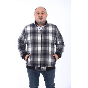 Moc Grande 22219 Antrasit Büyük Beden Dik Yaka Oduncu Erkek Sweatshirt