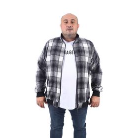 Moc Grande 22219 Antrasit Büyük Beden Dik Yaka Oduncu Erkek Sweatshirt