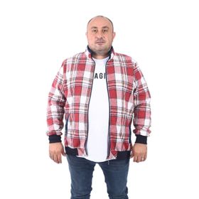 Moc Grande 22219 Bordo Büyük Beden Dik Yaka Oduncu Erkek Sweatshirt