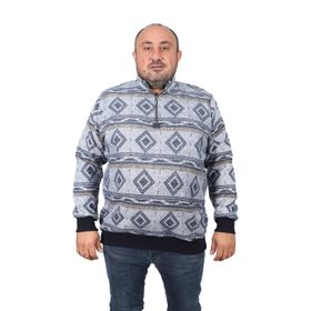 Moc Grande 22220 Lacivert Oduncu Polo Yaka Fermuarlı Erkek Sweatshirt