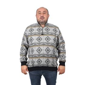Moc Grande 22220 Siyah Oduncu Polo Yaka Fermuarlı Erkek Sweatshirt