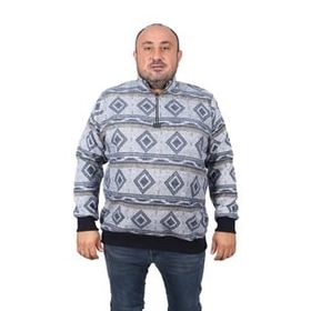 Moc Grande 22220 Siyah Oduncu Polo Yaka Fermuarlı Erkek Sweatshirt