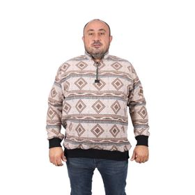 Moc Grande 22220 Siyah Oduncu Polo Yaka Fermuarlı Erkek Sweatshirt