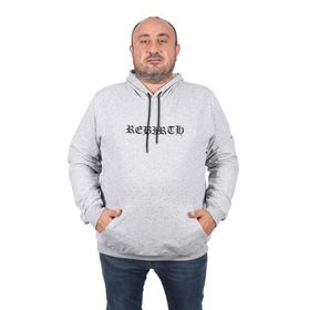 Moc Grande 22701 Gri Büyük Beden Rebirth Kapüşonlu Erkek Sweatshirt