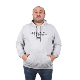 Moc Grande 22702 Gri Tokyo Büyük Beden Erkek Sweatshirt