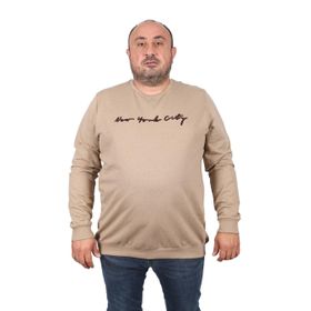 Moc Grande 22704 Bej New York City Erkek Sweatshirt